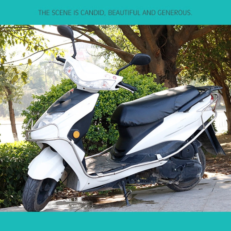 Waterproof Motorcycle Black Leather Seat Cover Prevent Bask In Seat Scooter Cushion Protect, Size: M, Length: 48-54cm; Width: 25-35cm, Length: 48-54cm; Width: 25-35cm