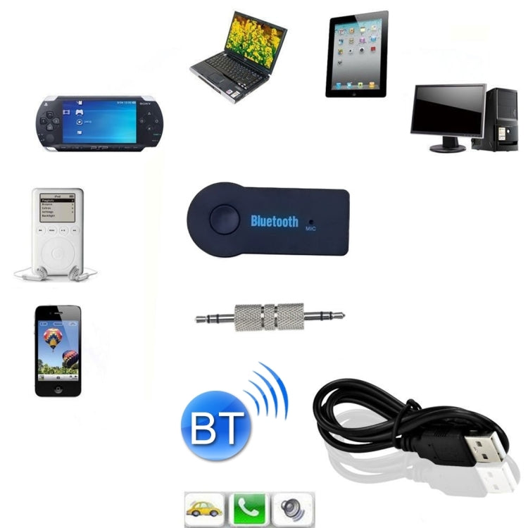 Portable Single Sound Channel Bluetooth Wireless Music Receiver Mini Boombox for iPhone / iPad / Car / Headphone / Stereo, Support Bluetooth Hands-free, Single Sound