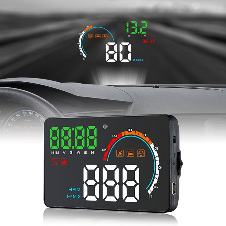 Q5 GPS 4 inch Vehicle-mounted Head Up Display Security System, Support Running Speed & Direction & Distance / Driving Kilometres /, Q5