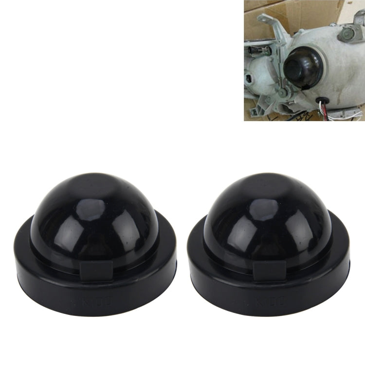 2 PCS K100 Universal Car LED Headlight HID Xenon Lamp Silicone Dust Cover Seal Caps Car Dust Cover Waterproof Dustproof Sealing Headlamp Cover for Car Retrofit, Inner Diameter: 10cm, Inner Diameter: 10cm