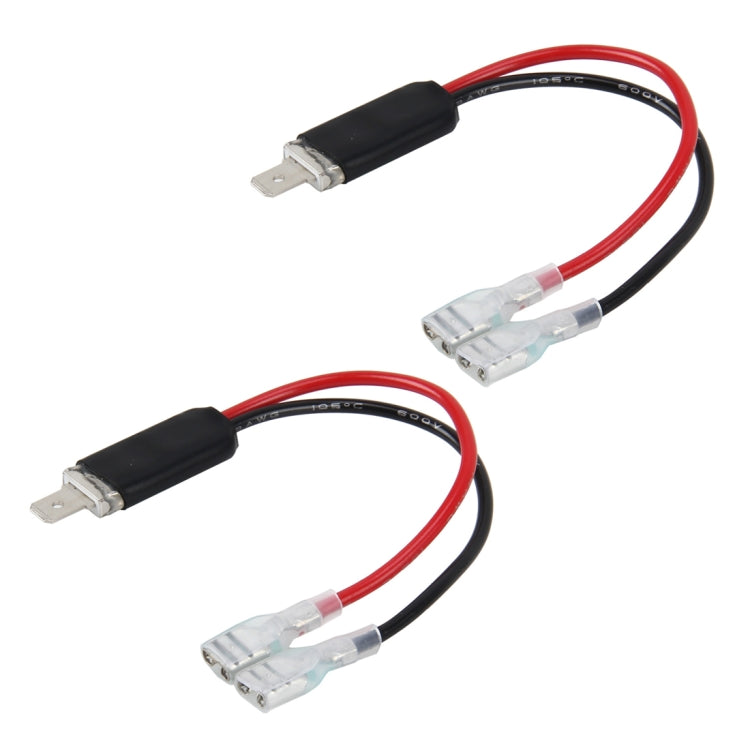 2 PCS Universal H1 Conversion Bulb Harness Wire Plugs Power Wire Adapter Connectors, H1 Wire 1