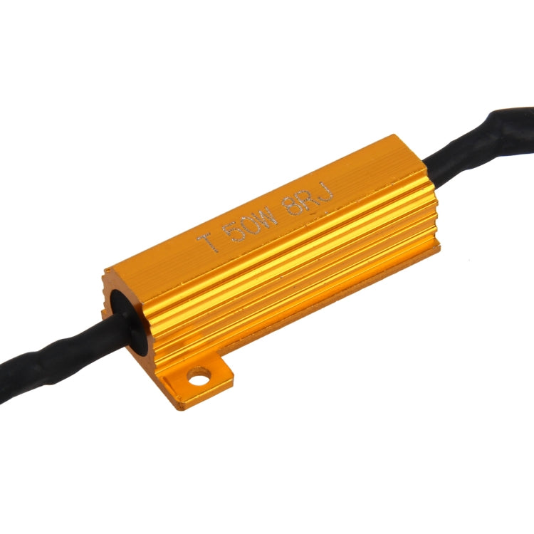 2 PCS H7 Car Canbus Error Canceller Decoder Load Resistor LED 50W 8 Ohm No Blinking Decoder Heat Resistance Aluminum Case Heat Sink High Power Metal Shell Resistance, H7