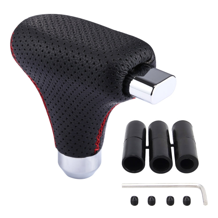 Universal Vehicle Car Black Leather Shifter Cover Manual Automatic Gear Shift Knob, Black Leather Shifter Cover