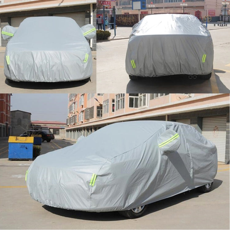 PVC Anti-Dust Sunproof Sedan Car Cover with Warning Strips, Fits Cars up to 4.1m(160 inch) in Length, 160inch (S)
