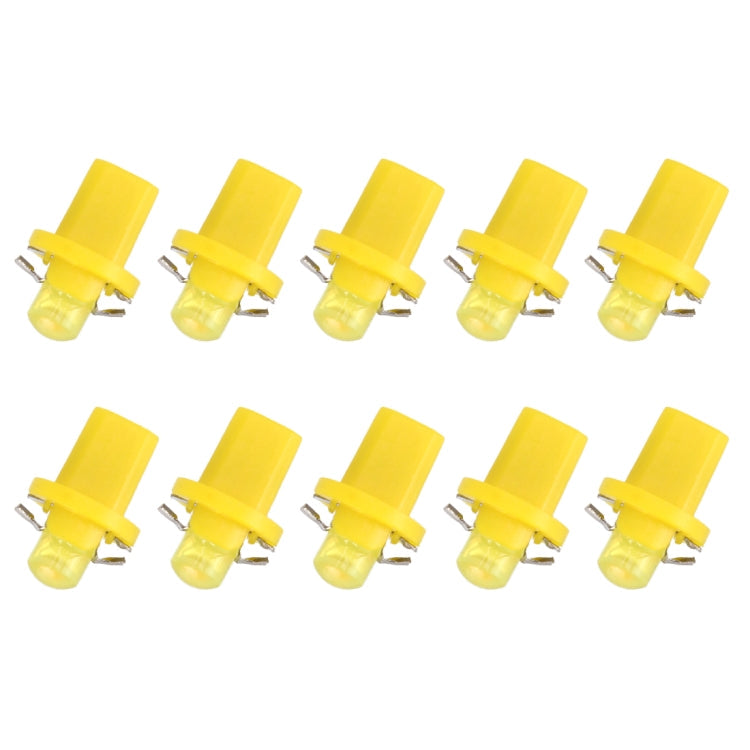 10 PCS 0.4W B8.5 Wedge Instrument Panel COB LED Light Dashboard Gauge Cluster Indicator Lamp Bulb, 0.4W B8.5