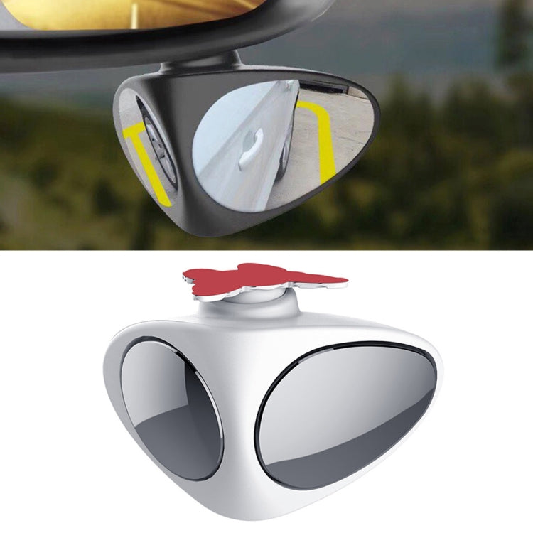 3R-046 360 Degrees Rotatable Right Blind Spot Side Assistant Mirror for Auto Car, Right Black, Right White