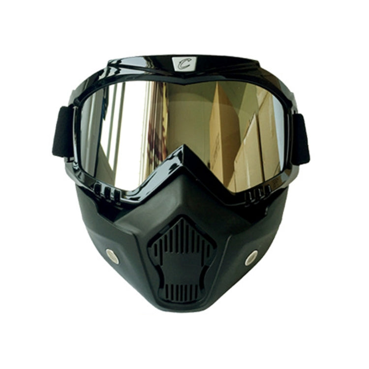 Motorcycle Helmet Riding Mask Goggles Set Outdoor Wind and Sand Resistant Off-road Harley Goggles Removable Masks