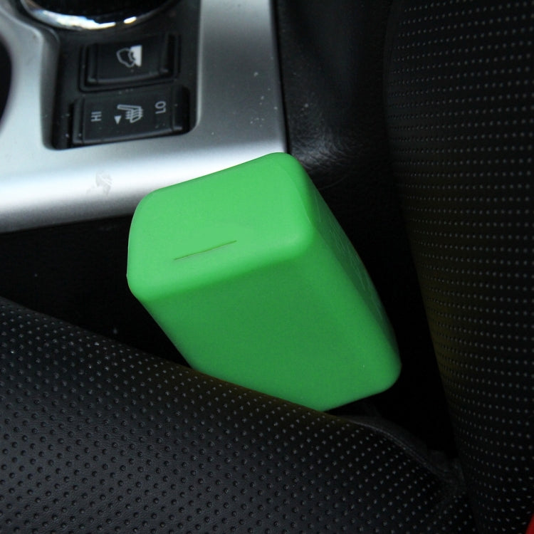 Safe Rubber Car Seat Belt Clips Locking Buckles Protective Cover, Orange, Green, Blue, Red, Black