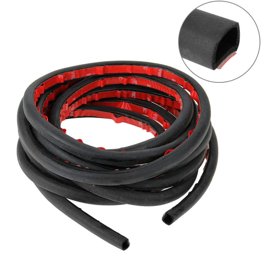 Big D-shaped Car Noise Reduction Sealing Strip with Sticker, Length: 5m, Length: 5m Big D-shaped
