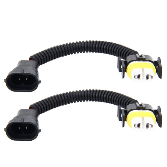 2 PCS H11 Car HID Xenon Headlight Male to Female Conversion Cable with Ceramic Adapter Socket, H11