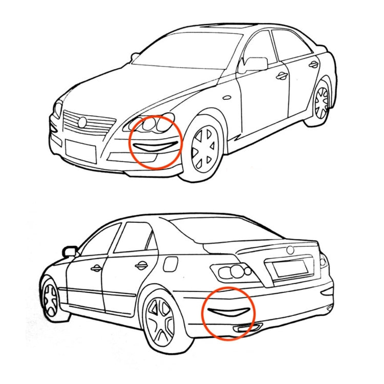 2 PCS YI-237 Universal Car Body Bumper Guard Protector Sticker Turning Guard/Car Crash Bar Bumper Strips /Car Crash Strips/Anti-rub Strips/Anti-rub Bar, Bumper Guard