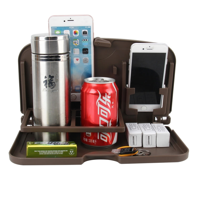 SHUNWEI SD-1509 Car Auto Back Seat Folding Table Drink Food Cup Tray Holder Stand Desk Multi-purpose Travel Dining Tray(Brown)
