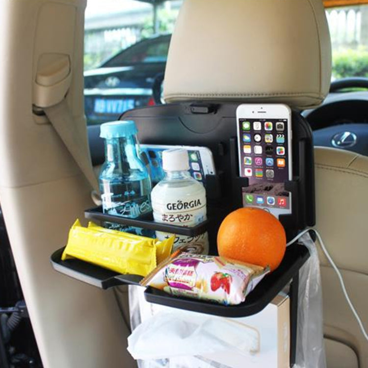 SHUNWEI SD-1509 Car Auto Back Seat Folding Table Drink Food Cup Tray Holder Stand Desk Multi-purpose Travel Dining Tray(Black)