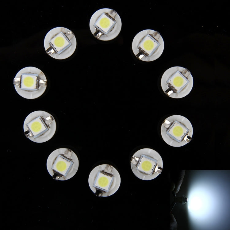 10 PCS 0.5W B8.5 Wedge Instrument Panel LED Light Dashboard Gauge Cluster Indicator Lamp Bulb, 0.5W B8.5