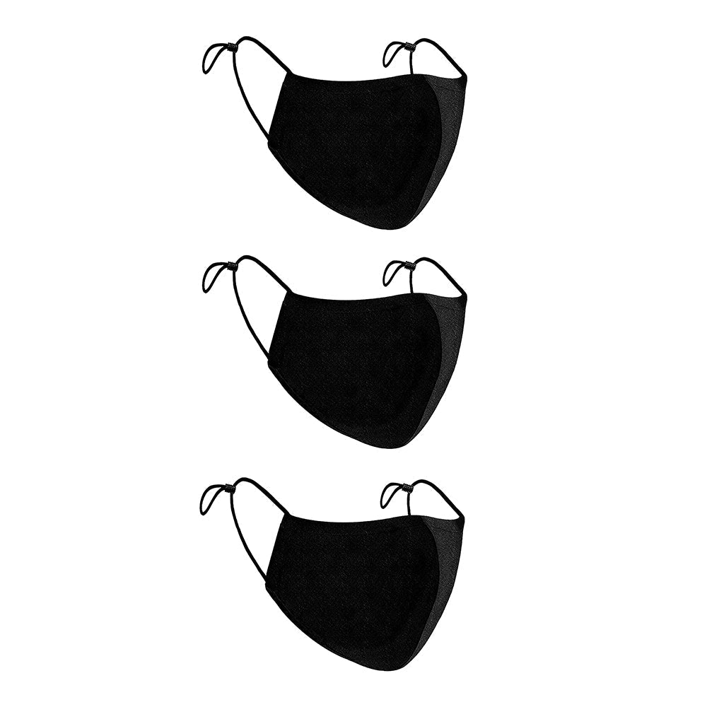 Treat Republic Colour Range Comfort-Fit Face Covering - Pack Of 3