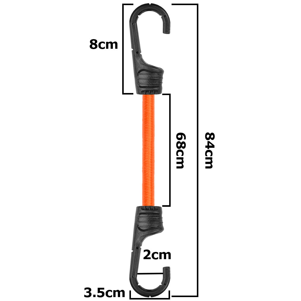 Bungee Cord Hook with PVC-coated Metal Hooks 80cm for Waterproof Tarpaulin Cover