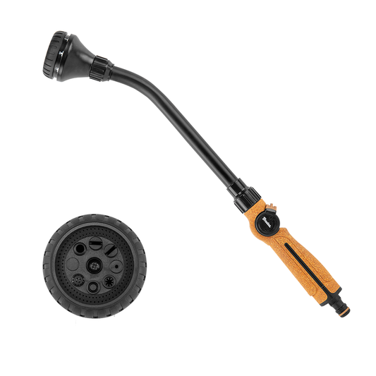 8-Function Watering Lance 47cm Cork Line Outdoor Watering Kit Water Flow Control