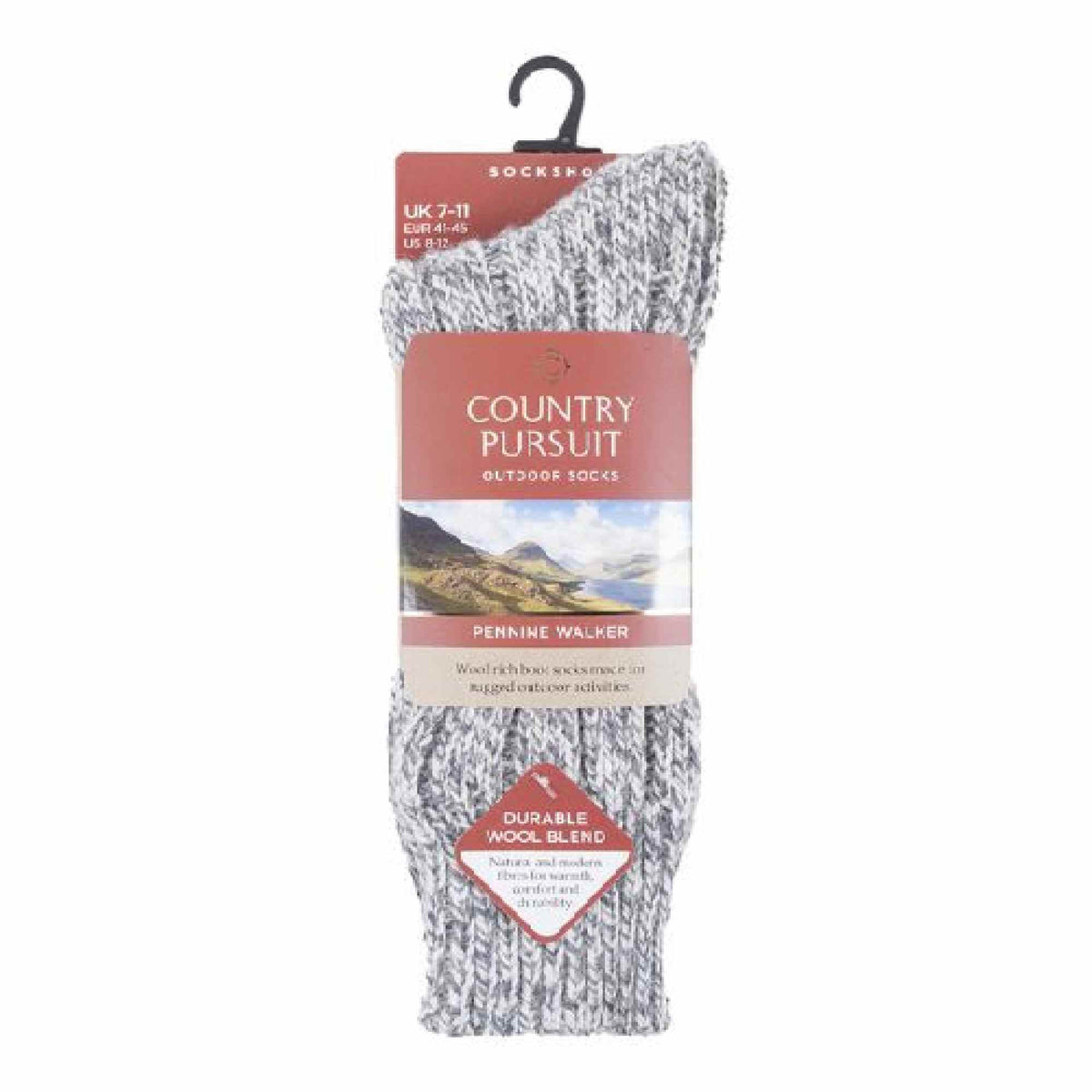 1 Pack Mens Pennine Walker Heavy Wool Hiking Socks