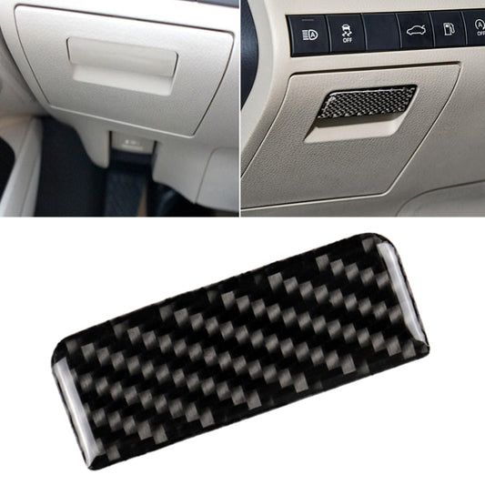 Car Carbon Fiber Main Driving Storage Box Handle Decorative Sticker for Toyota Eighth Generation Camry 2018-2019, Main Driving Storage Box Handle