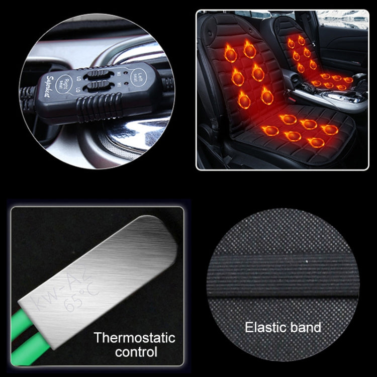 Car 12V Front Seat Heater Cushion Warmer Cover Winter Heated Warm, Double Seat, 12V Double Seat (Red), 12V Double Seat (Black), 21V Double Seat (Coffee), 12V Double Seat (Beige)