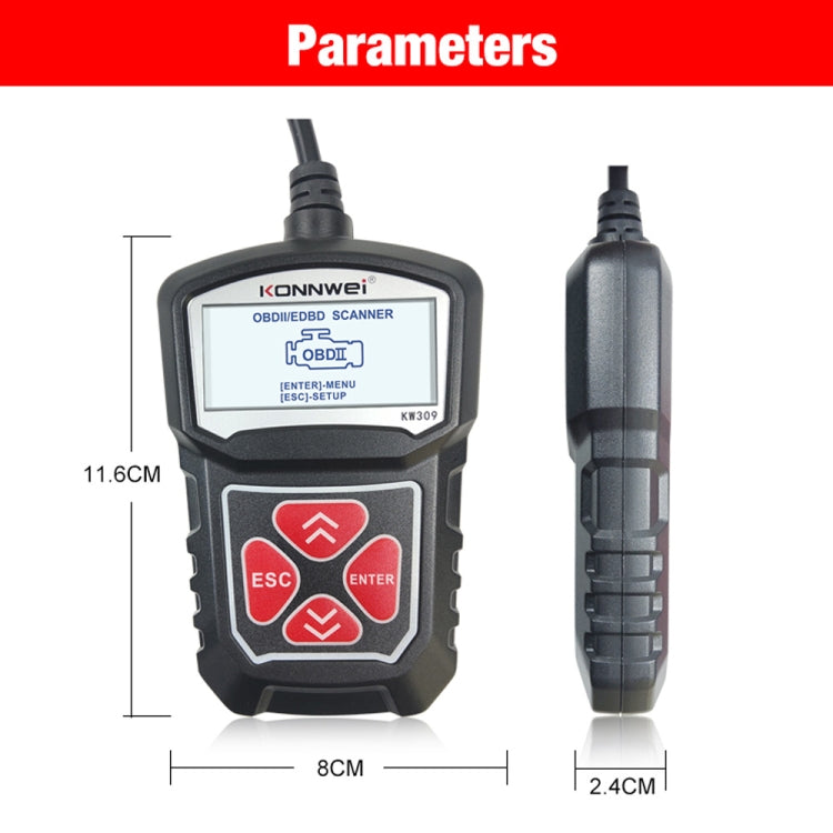 KONNWEI KW309 V309 V310 MS309 Code Reader OBD2 Scanner Diagnostic Tool, KW309
