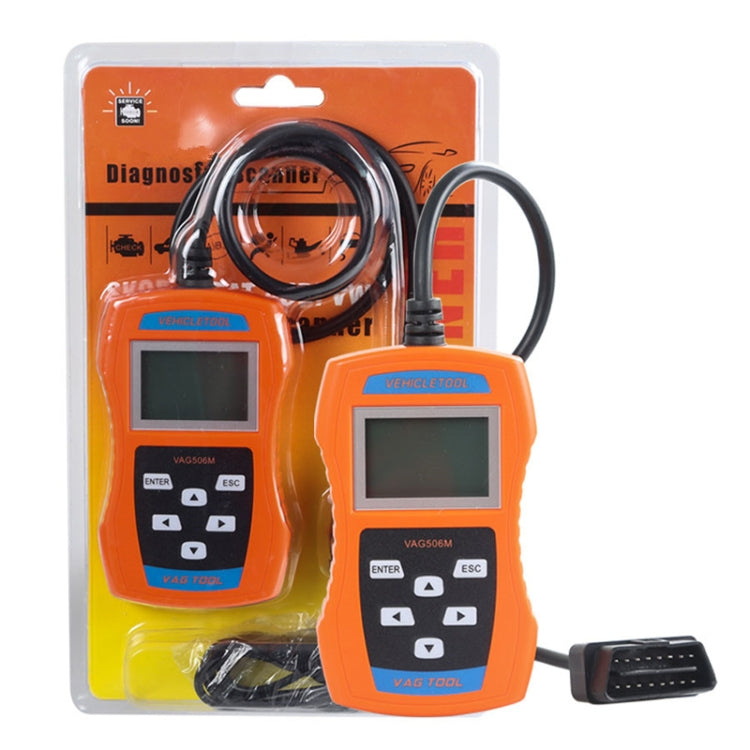 VAG506M Car Mini Code Reader OBD2 Fault Detector Diagnostic Tool, Nordic Version, VAG506M, Nordic Version