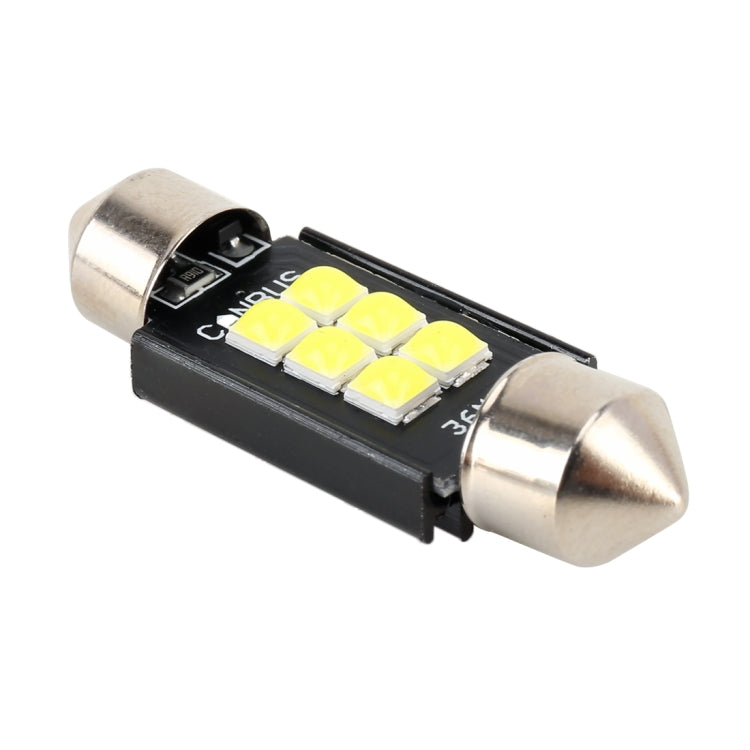 2 PCS 36mm DC12V / 2.5W / 6000K / 170LM 6LEDs SMD-3030 Car Reading Lamp Dome Light, 36mm