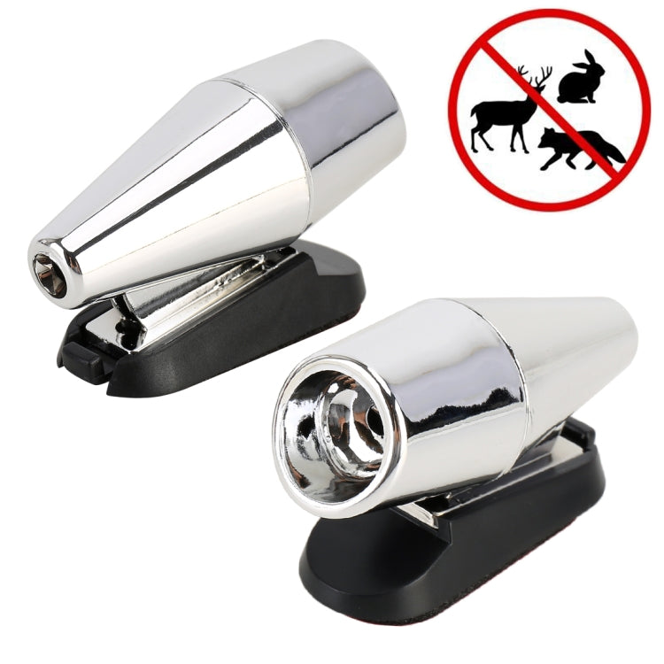 Pair Car ABS Deer Alert Sound Alarm Ultrasonic Wind Power Animal Repeller, Wind Power Animal Repeller (Black Silver), Wind Power Animal Repeller (Black)