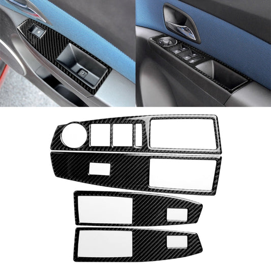 Car Carbon Fiber Window Lift Switch Panel Decorative Sticker for Chevrolet Cruze 2009-2015, Right Drive, Window Lift Switch(RH)