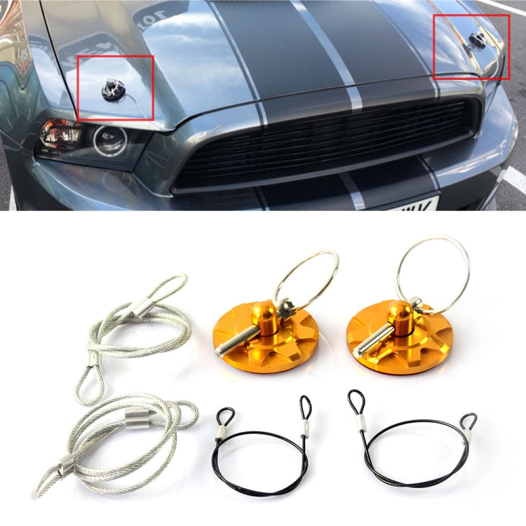 XH-6049 Car Universal Modified Racing Punch-free Aluminum Engine Hood Lock Cover, XH-6049(Black), XH-6049(Gold), XH-6049(Blue), XH-6049(Purple), XH-6049(Red), XH-6049(Silver)