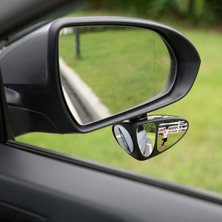 3R-146 3 in 1 Car Rearview Auxiliary Blind Spot Mirror Rear View 146 Front Wheel Mirror for Right Side, 3 in 1 Black Right