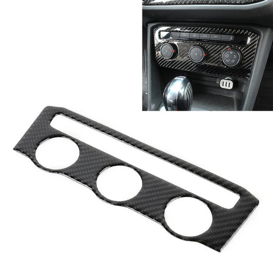 Car Carbon Fiber Air Conditioning Panel Decorative Sticker for Volkswagen Tiguan L 2019-2021, Low Configuration, Air Conditioning Panel, Low Configuration