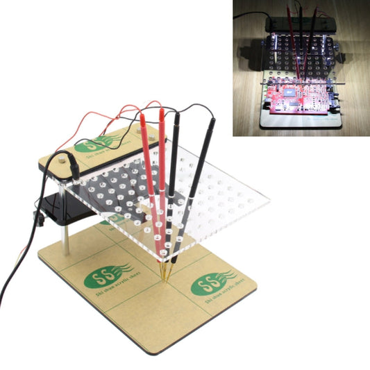 Car LED BDM Frame Holder BDM ECU Brush Test Stand with 4 Probe Pens, US Plug, BDM ECU Brush Test Stand