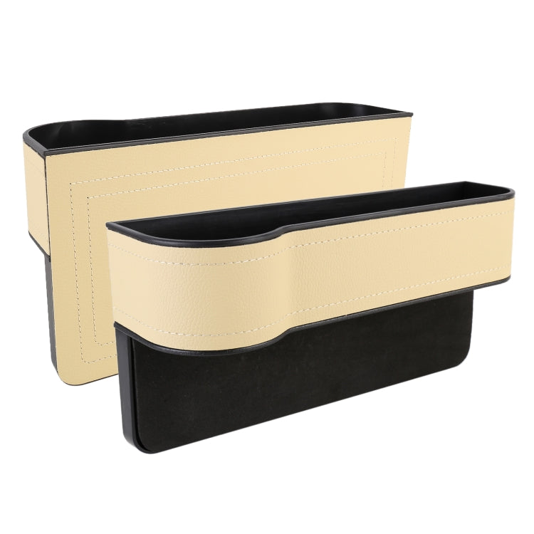 2 PCS Car Multi-functional Principal And Deputy Driver Seat Console Leather Box, Seat Console Leather Box (Beige), Seat Console Leather Box (Red), Seat Console Leather Box (Brown), Seat Console Leather Box (Black)