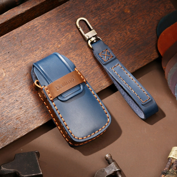 Hallmo Car Cowhide Leather Key Protective Cover Key Case for Audi A6L / A8L / A4 / A7 / A5 A Style, For Audi A6L A Style