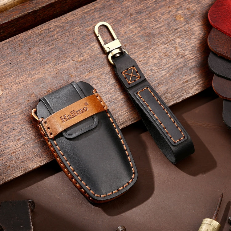 Hallmo Car Cowhide Leather Key Protective Cover Key Case for Haval H6, For Haval H6