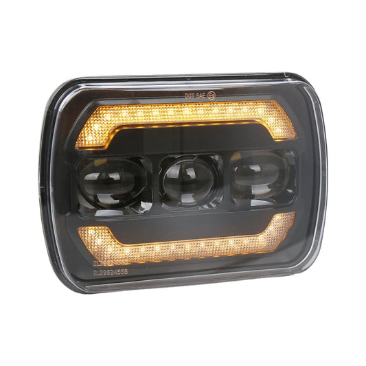 2073S 1 Pair 7 inch Car Square Headlight Work Light, 2073S