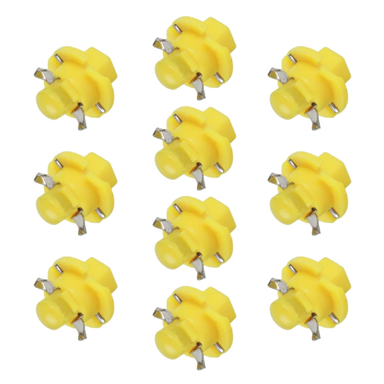 10 PCS B8.4 0.2W DC12V Wedge Instrument Panel COB LED Light Dashboard Gauge Cluster Indicator Lamp Bulb, B8.4 (Yellow Light), B8.4 (Ice Blue Light), B8.4 (Blue Light), B8.4 (Pink Light), B8.4 (Green Light), B8.4 (Red Light), B8.4 (White Light)