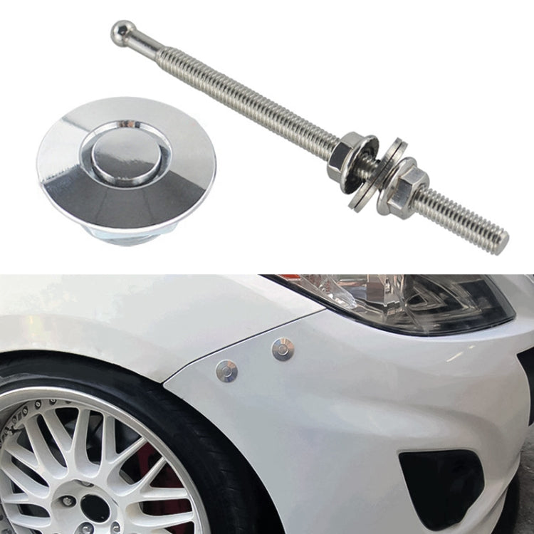 100mm Stainless Steel Quick-pins Push Button Billet Hood Pins Lock Clip Kit, 100mm (Red), 100mm (Blue), 100mm (Black), 100mm (Silver)