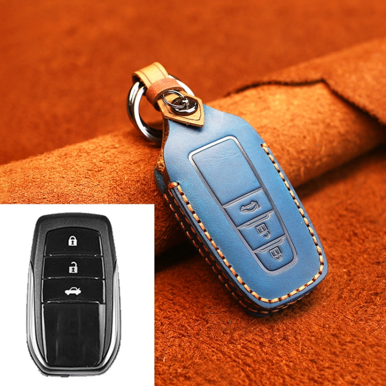 For Toyota Car Cowhide Leather Key Protective Cover Key Case, Three Keys Version, For Toyota