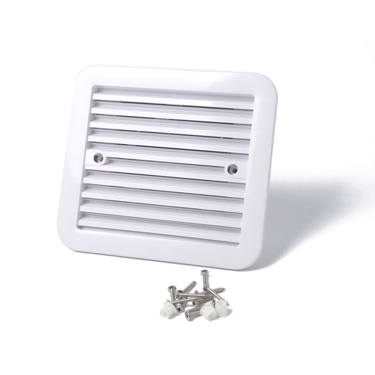 12V White Air Vent with Fan RV Trailer Caravan Gale Side Air Ventilation, A0672-02