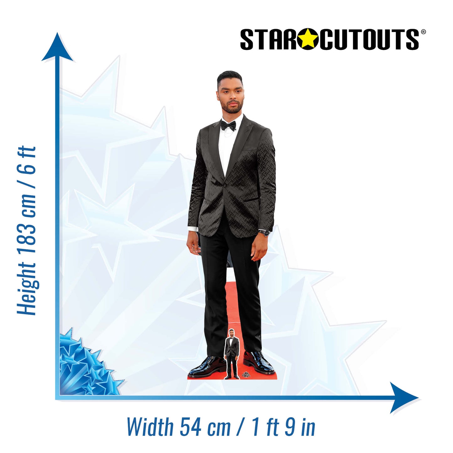CS1041 Rege Jean Page Height 183cm Lifesize Cardboard Cut Out With Mini