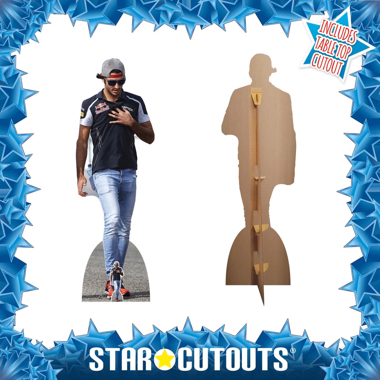 CS1045 Carlos Sainz Height 180cm Lifesize Cardboard Cut Out With Mini
