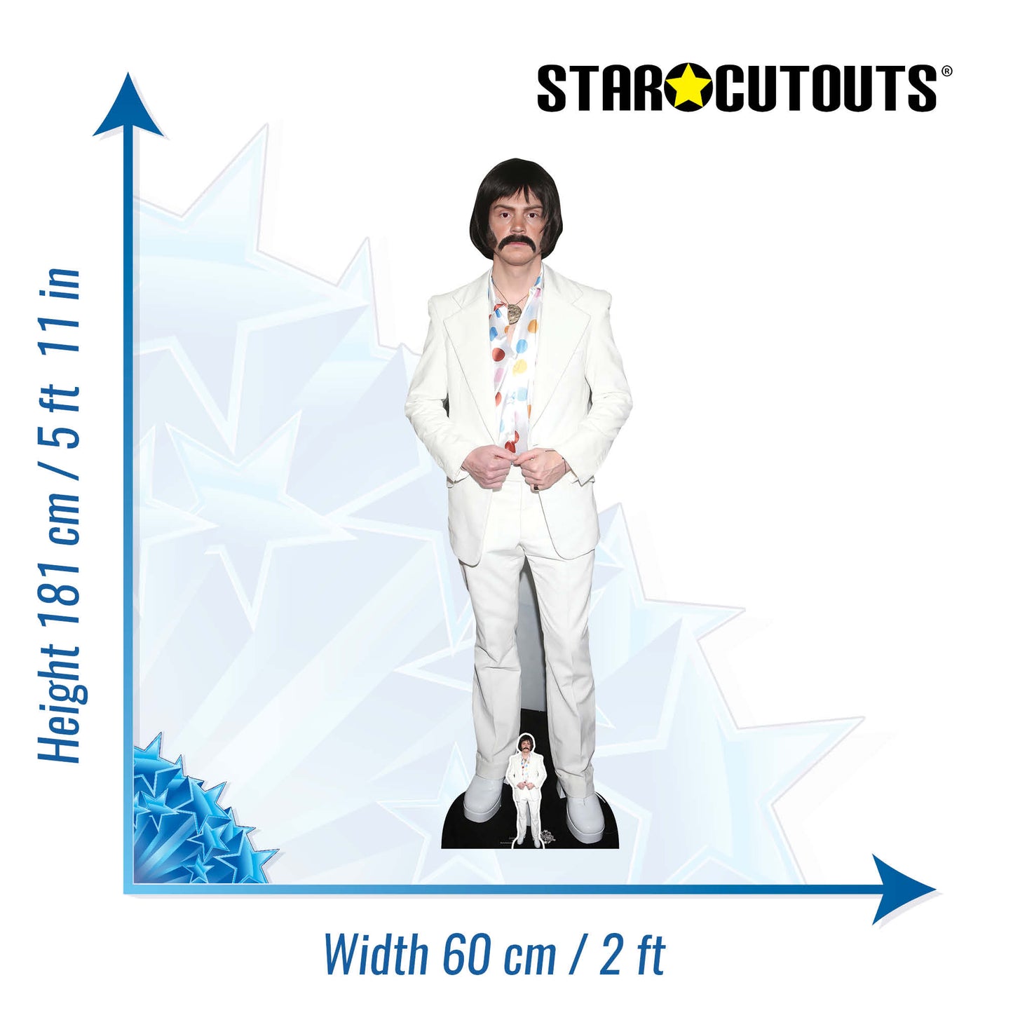 CS1076 Evan Peters Wig Height 181cm Lifesize Cardboard Cut Out With Mini