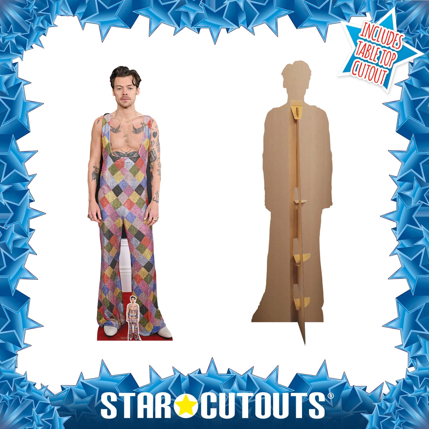 CS1088 Harry S Dungarees Height 185cm Lifesize Cardboard Cut Out With Mini