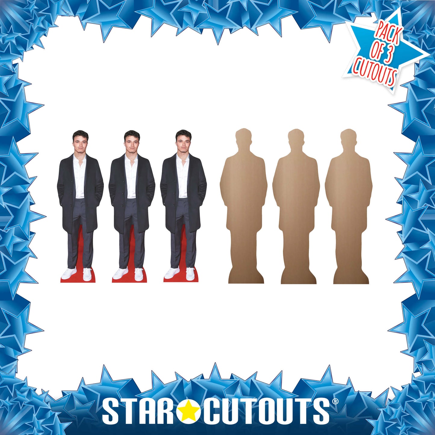CS1335 Lando Norris Suit Shelf Top Cardboard Cutout Pack Height 31cm