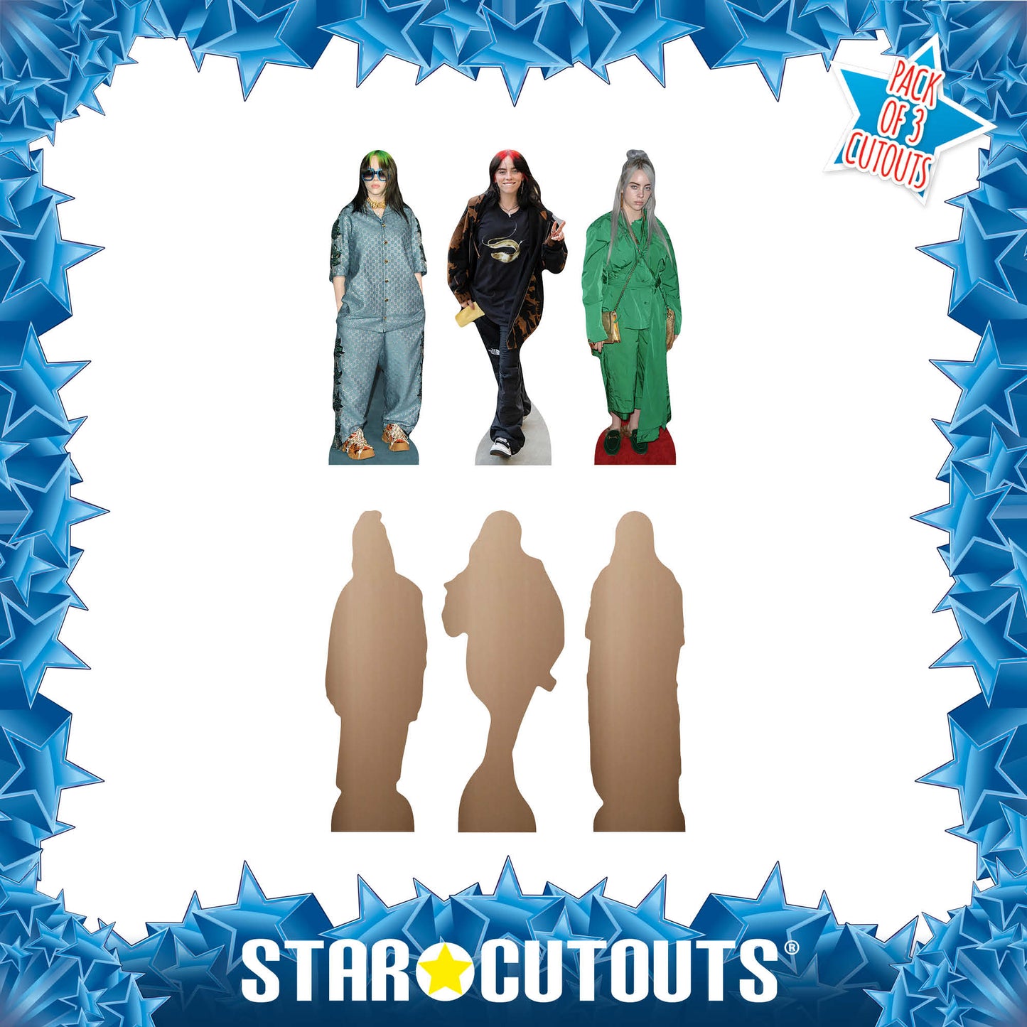 CS1395 B Eilish Shelf Top Pack Cardboard Cut Outs Height 31cm