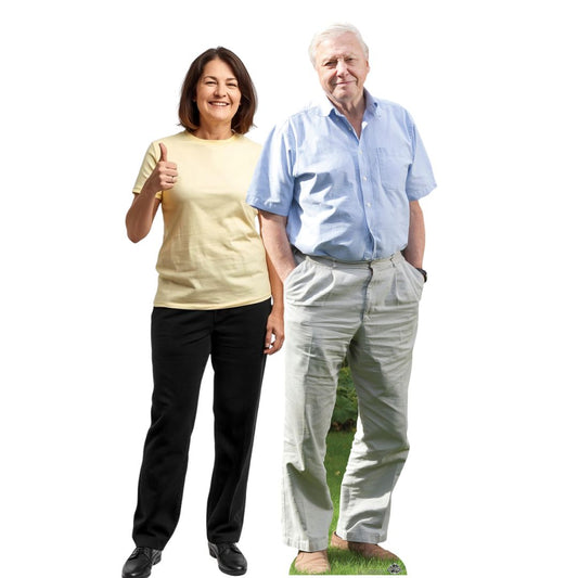 CS774 David Attenborough Height 178cm Lifesize Cardboard Cut Out With Mini