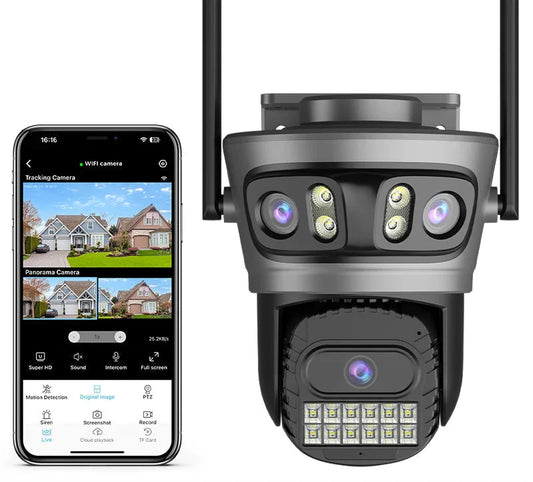 Camera Outdoor Auto Tracking Multi Screens 5X Digital Zoom PTZ Security Protection