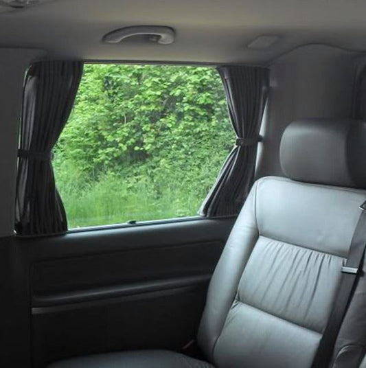 For Vauxhall Vivaro Window Curtains Eco-Line Black | Camper Van Curtains | Van-X